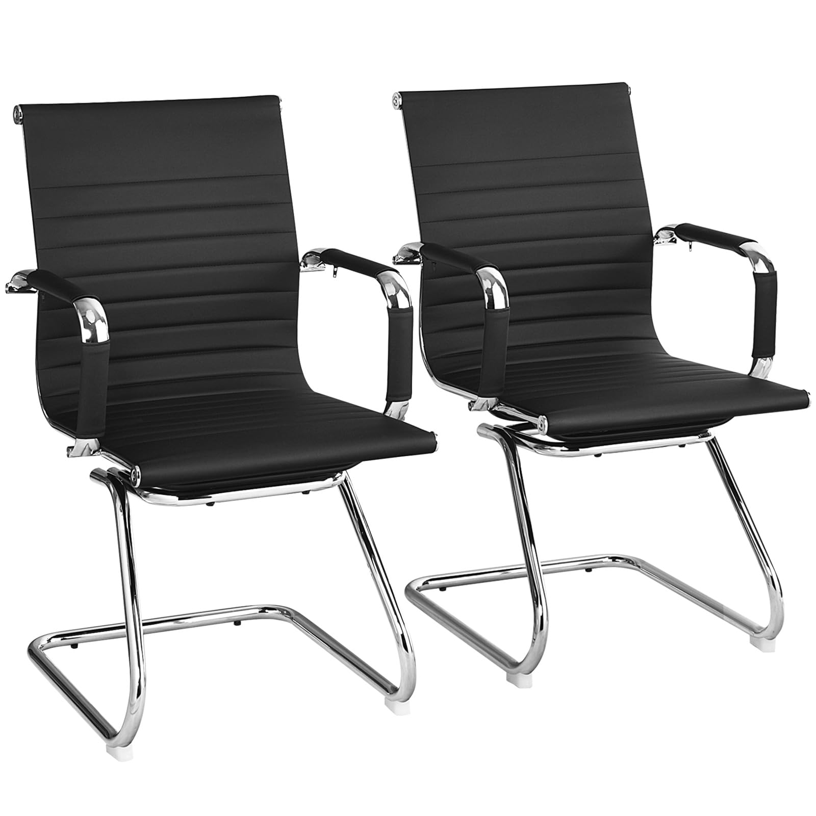 Tangkula Office Guest Chair Set of 2/4/6/8/10/12 Heavy Duty Reception Chairs Conference Room Chairs